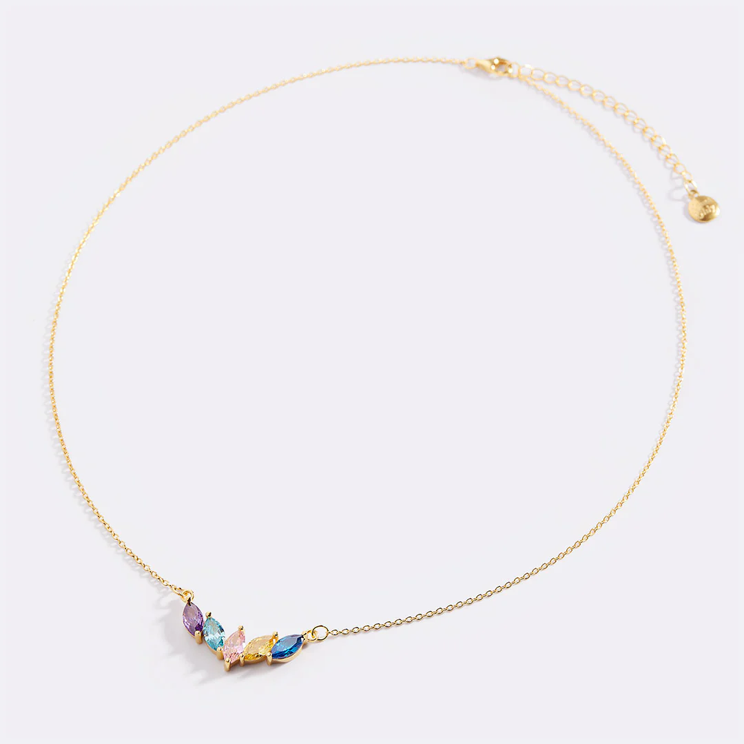 Elegant Family Birthstone Necklace