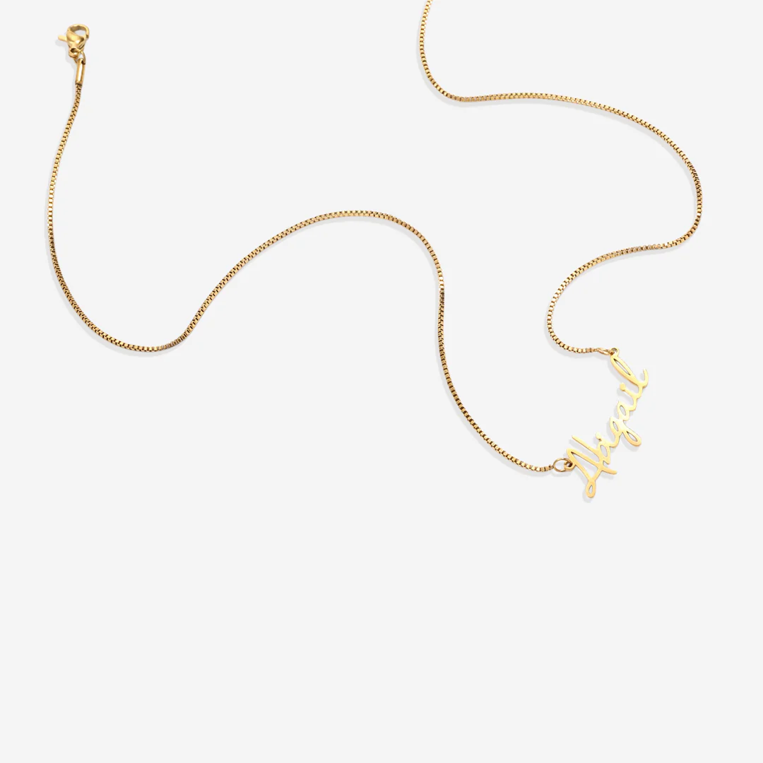 Fairy Name Necklace with Box Chain