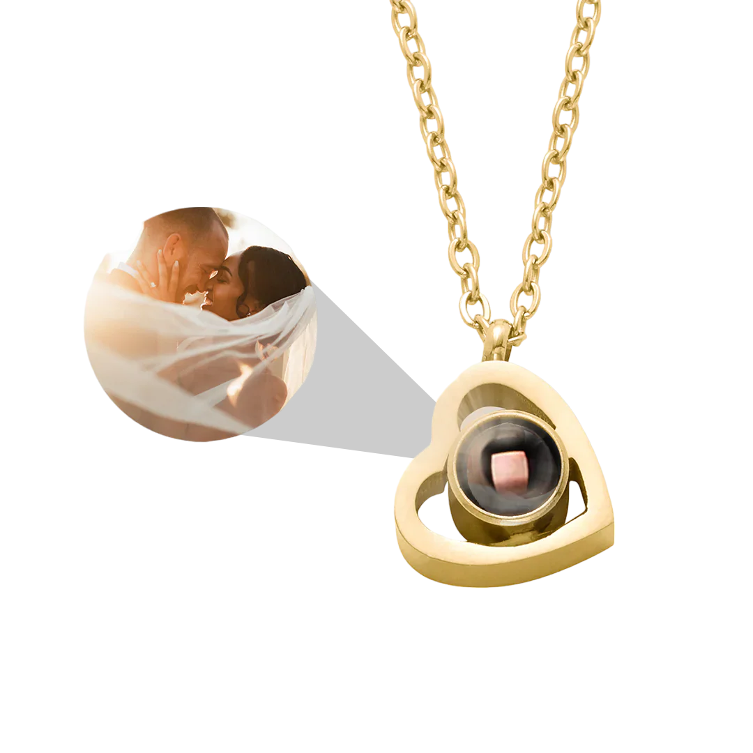 Personalized Heart Photo Necklace