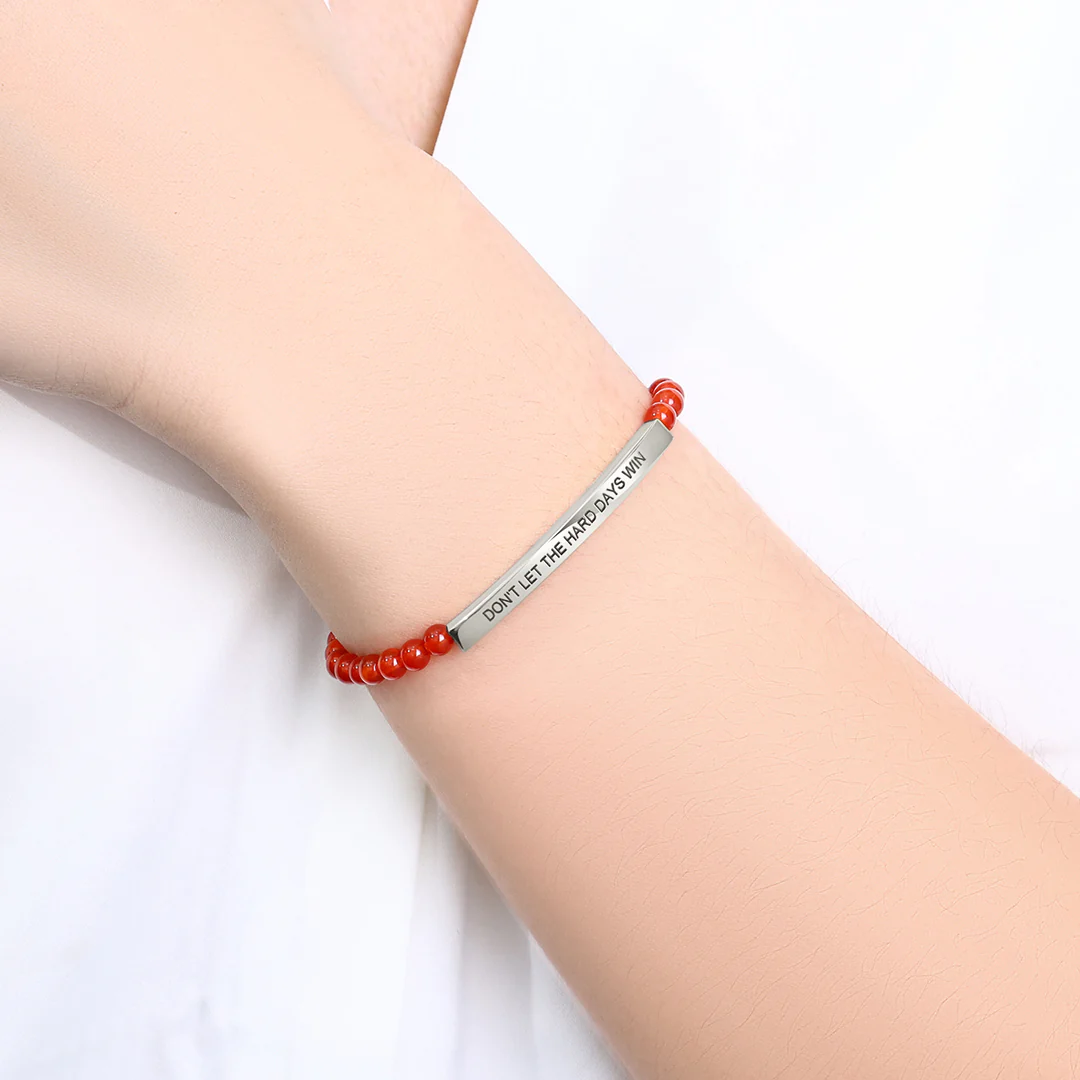 Don't Let The Hard Days Win Beaded Inspire Bracelet