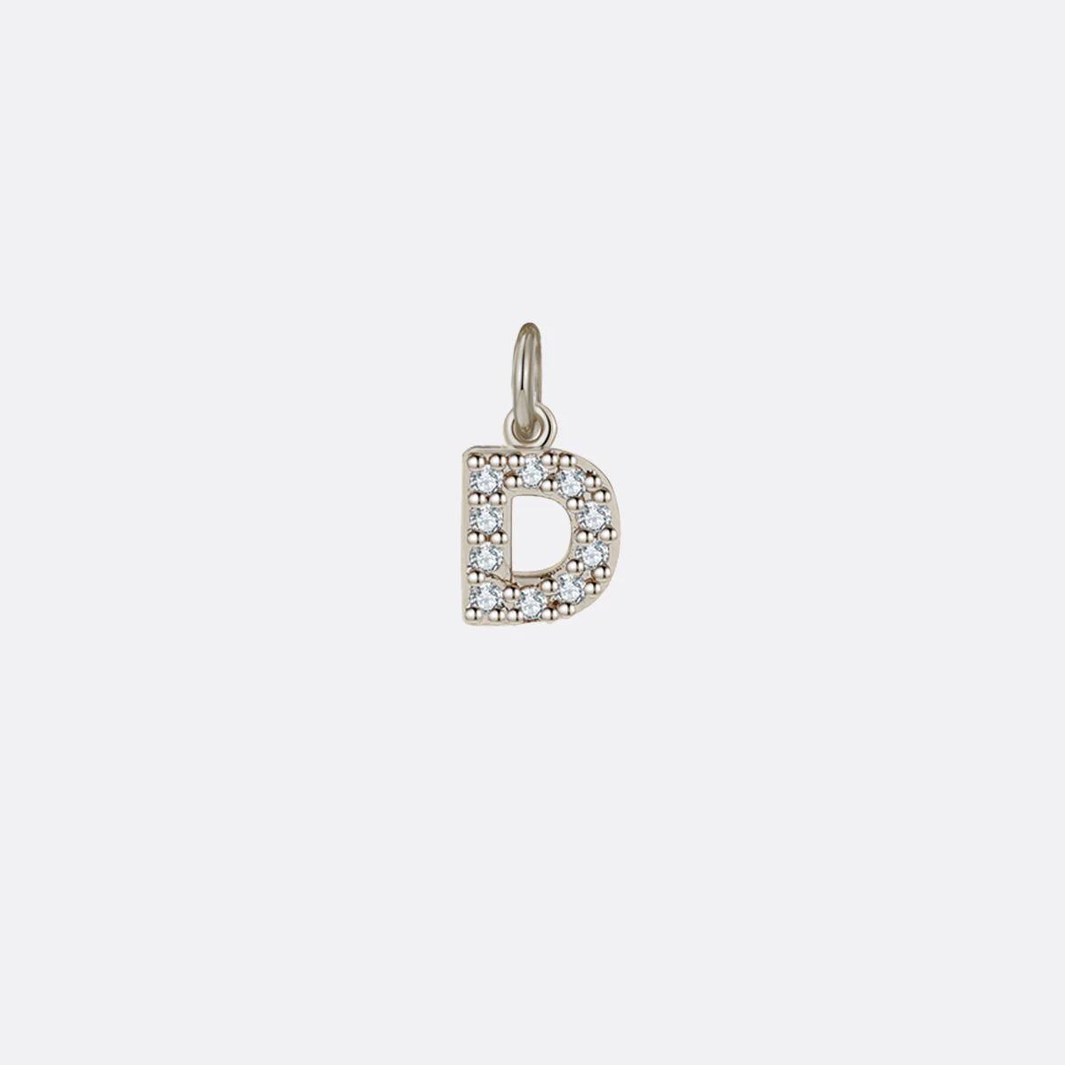 Dainty Pave Initial Charm
