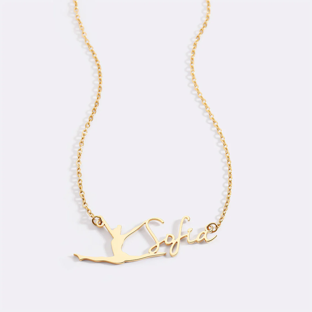 Custom Gymnast Name Pendant