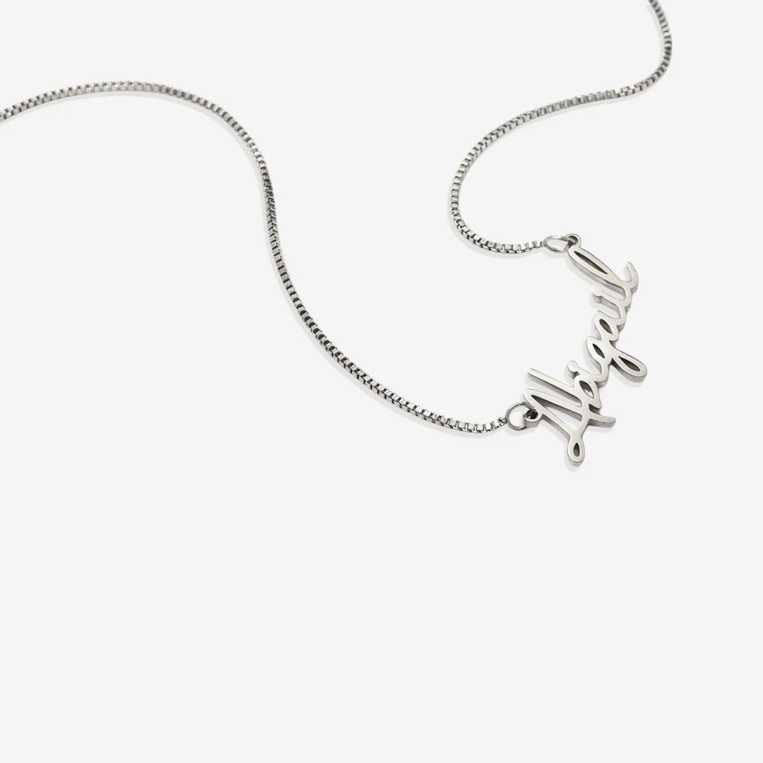 Fairy Name Necklace with Box Chain