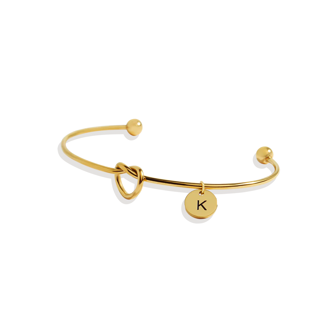 Personalized Tie the Knot Bracelet • Bridesmaid Gift Bracelet