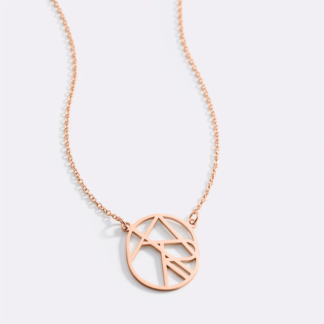Circular Minimalist Monogram Name Necklace