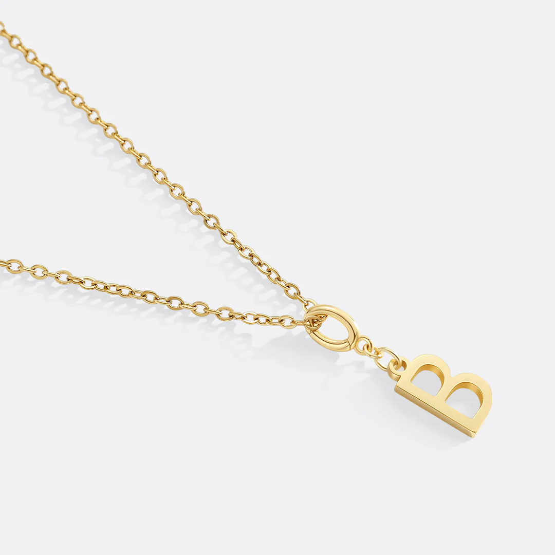 Minimalist Initial Charm Necklace
