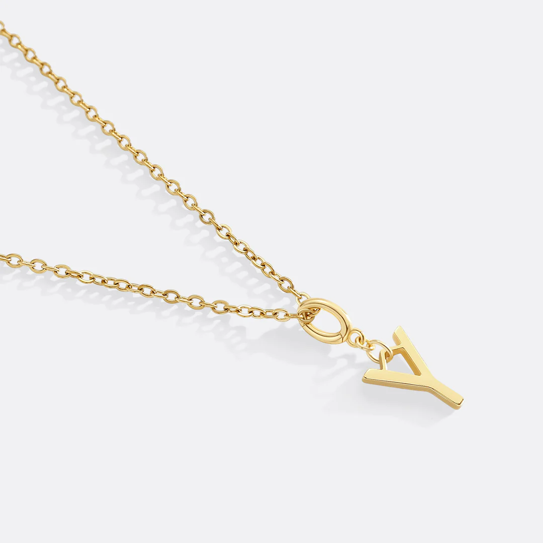 Minimalist Initial Charm Necklace