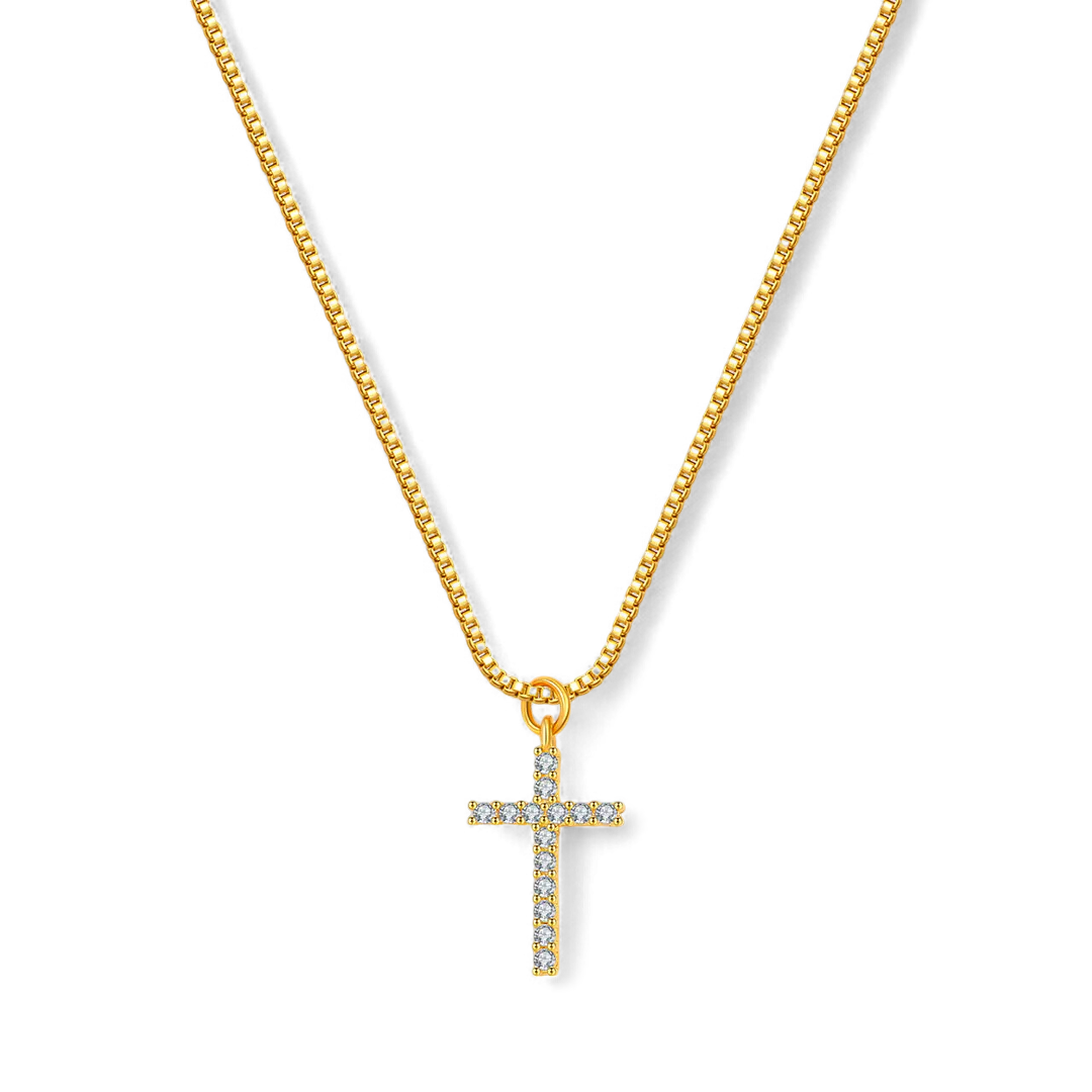 Pave Cross Necklace