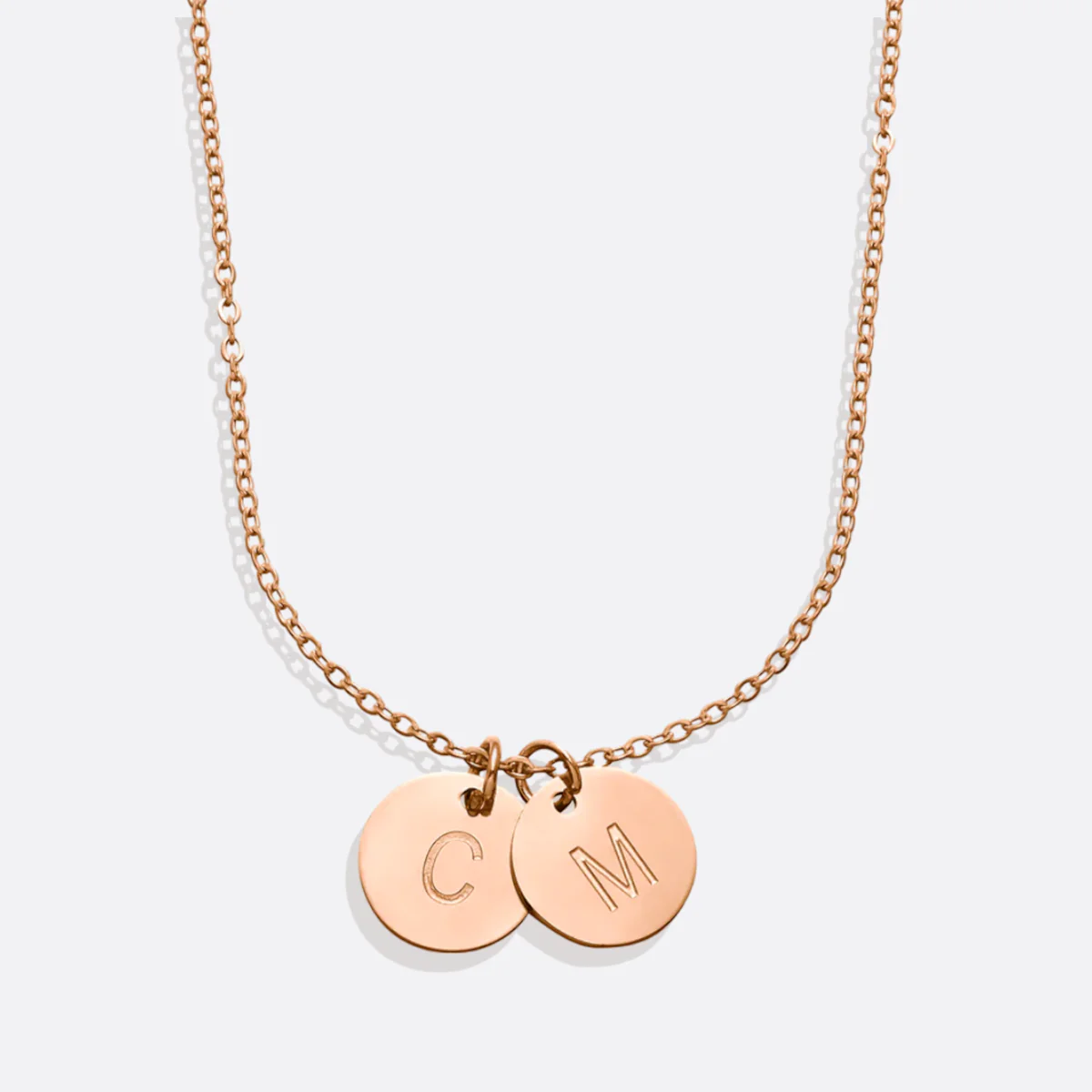 Dainty Disc Initial Necklace