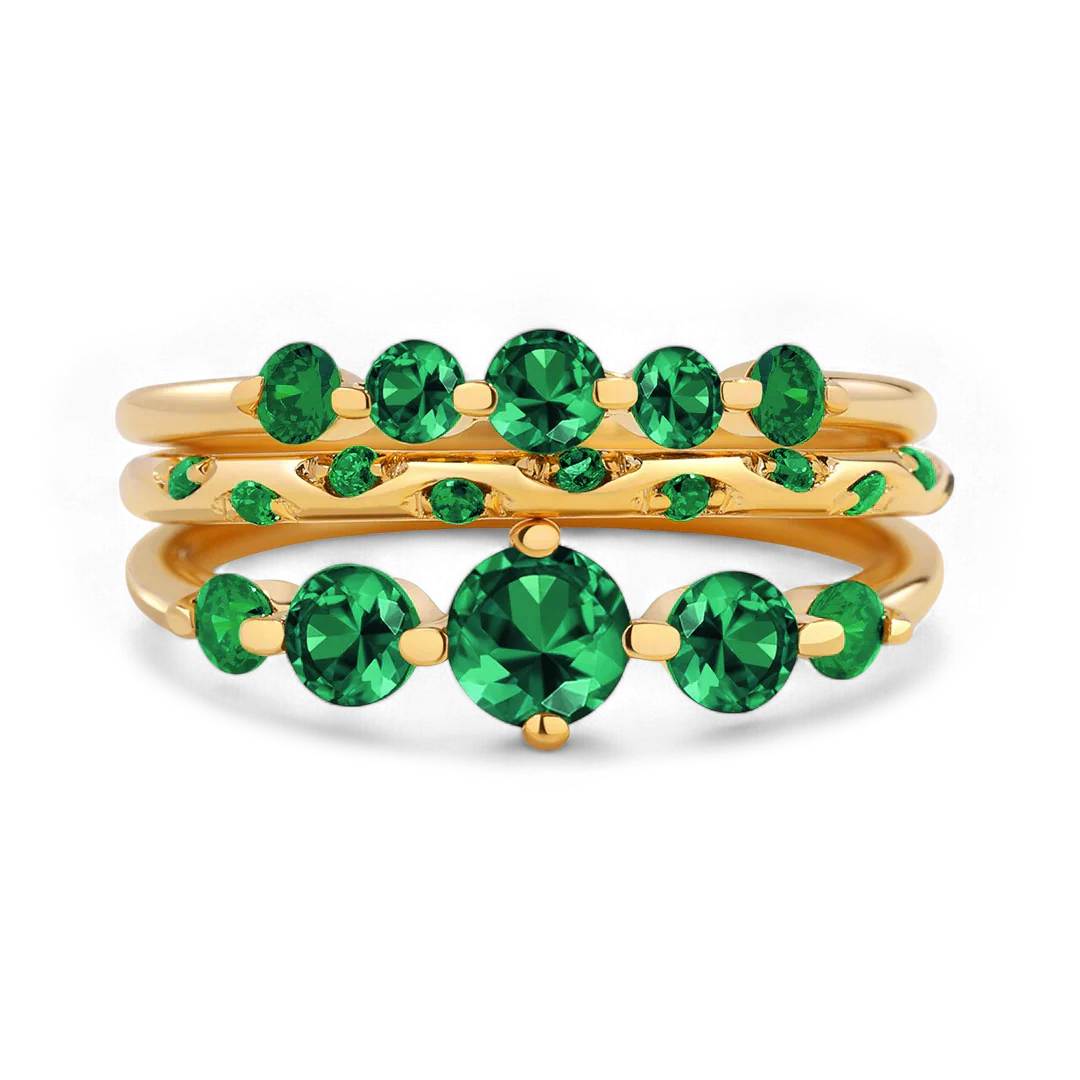 Birthstone Stacking Ring Set