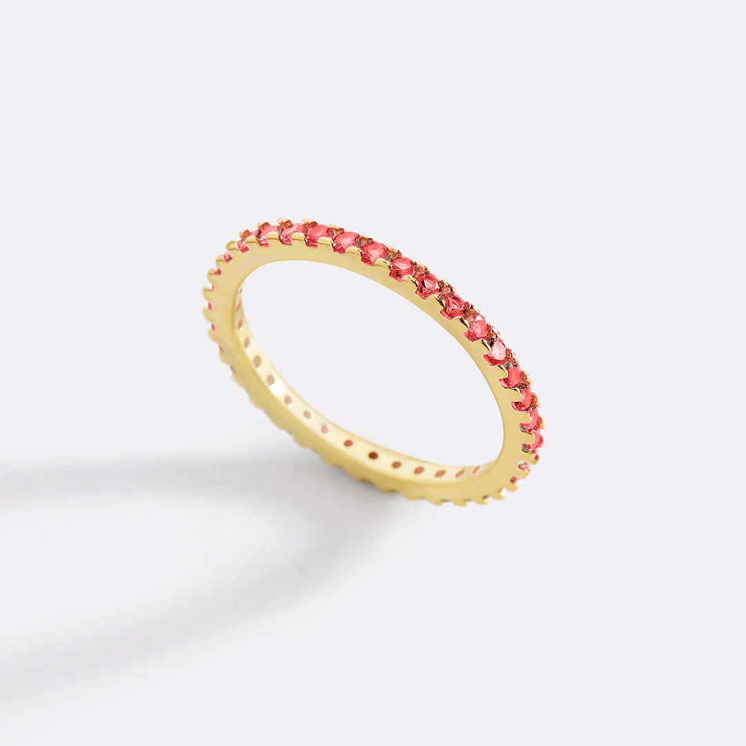 January Birthstone Eternity Stacking Ring