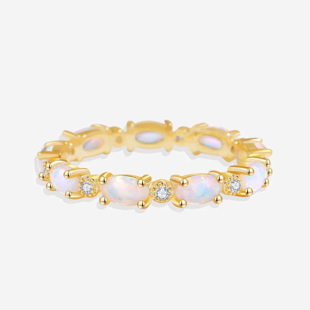 Eternity Fire Opal Ring