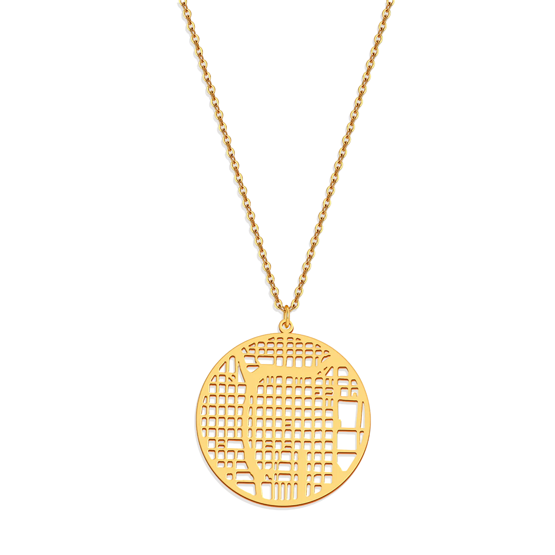 Custom Map Pendant Necklace