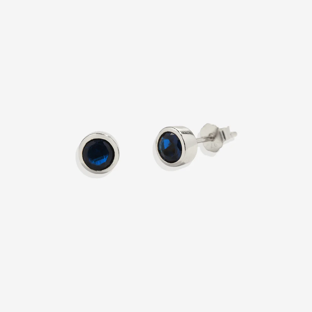 Birthstone Bezel Studs