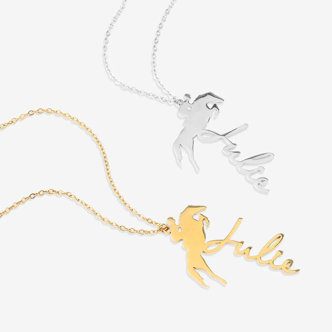 Equestrian Name Necklace