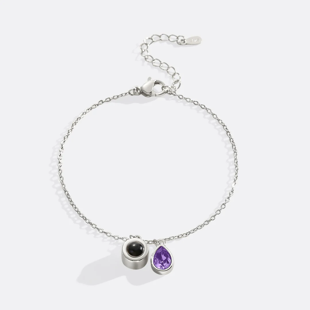 Birthstone Photo Bracelet