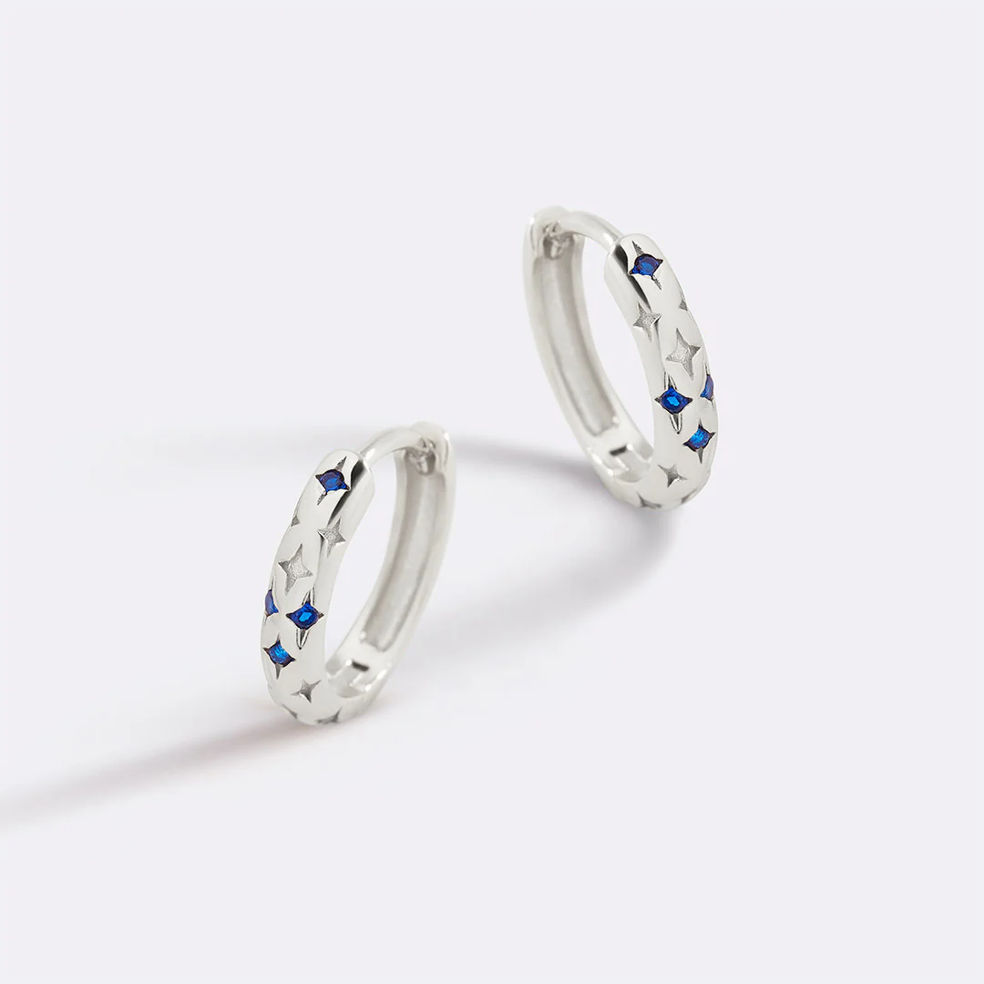 Falling Stars Huggie Hoop Earrings