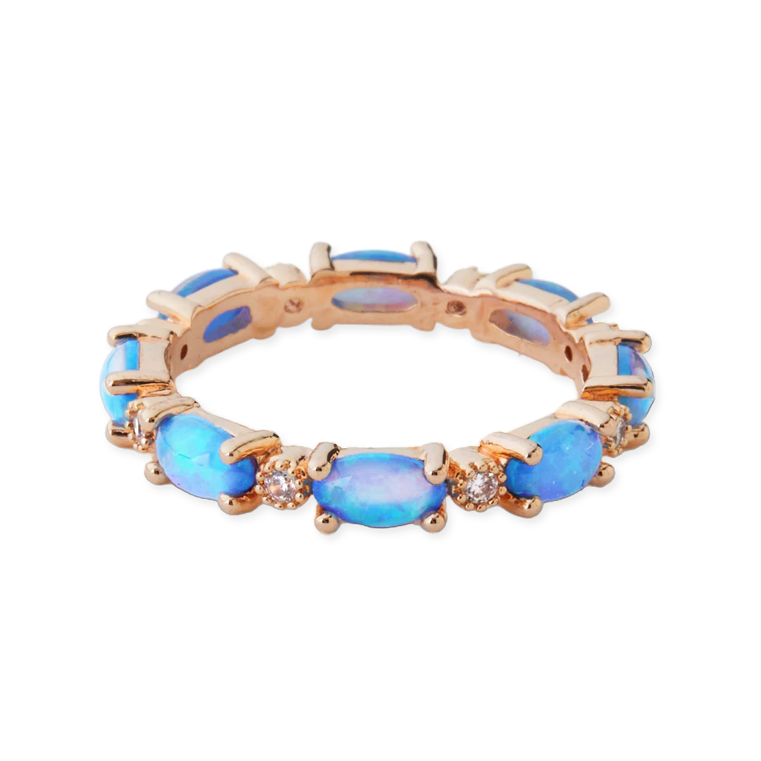 Eternity Fire Opal Ring