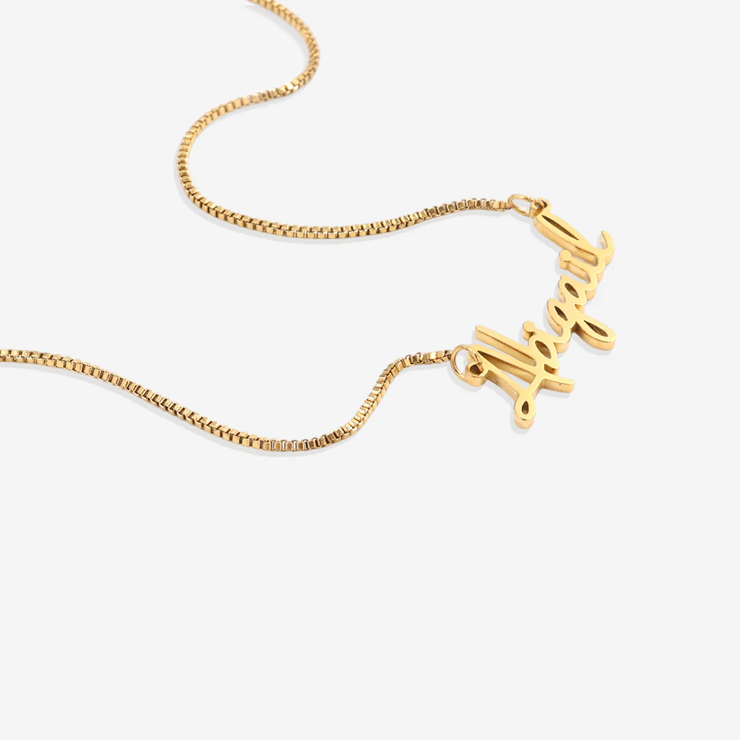 Fairy Name Necklace with Box Chain