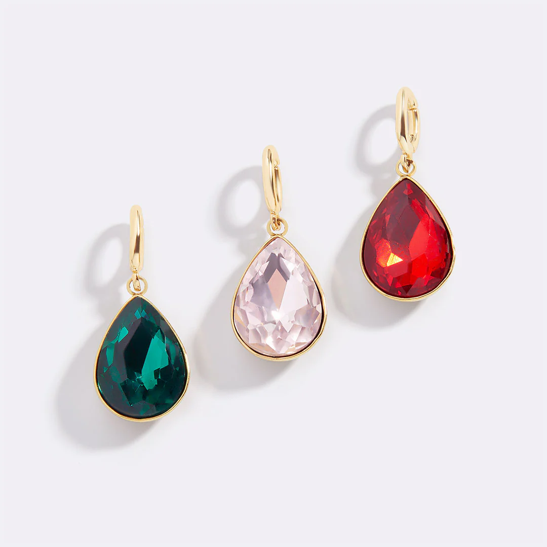Teardrop Birthstone Charm