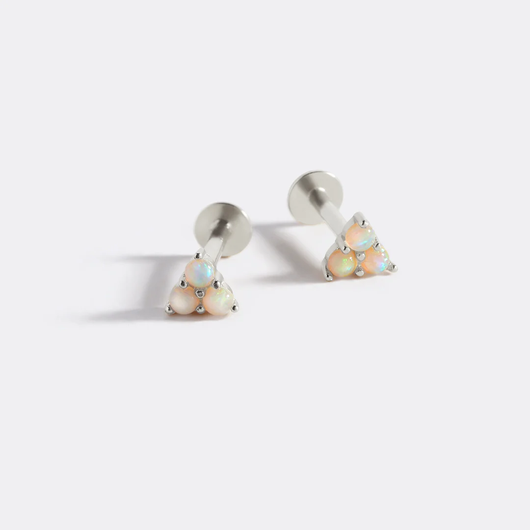 Opal Trio Sleeper Stud Earrings | 18g