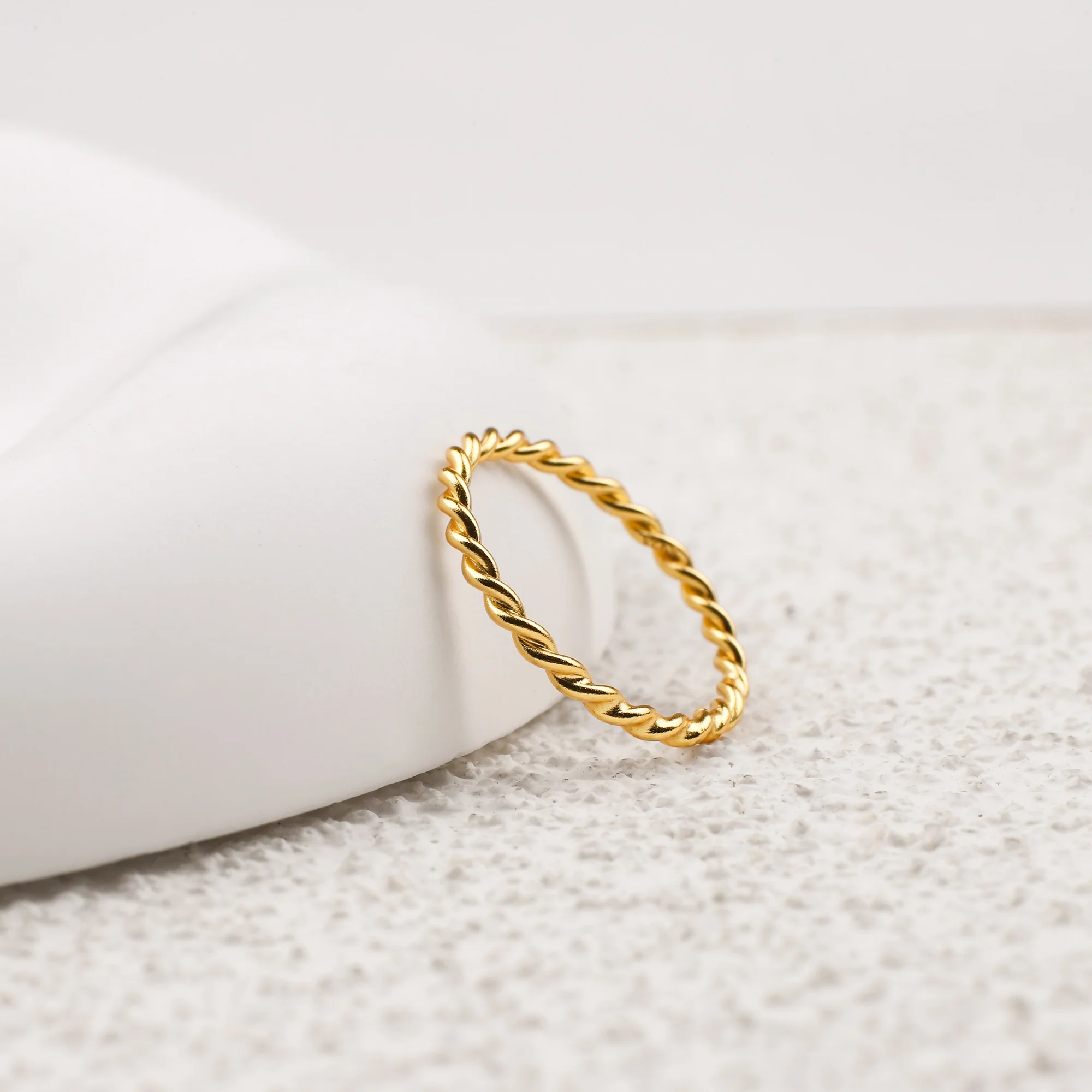 Dainty Braided Stacking Ring