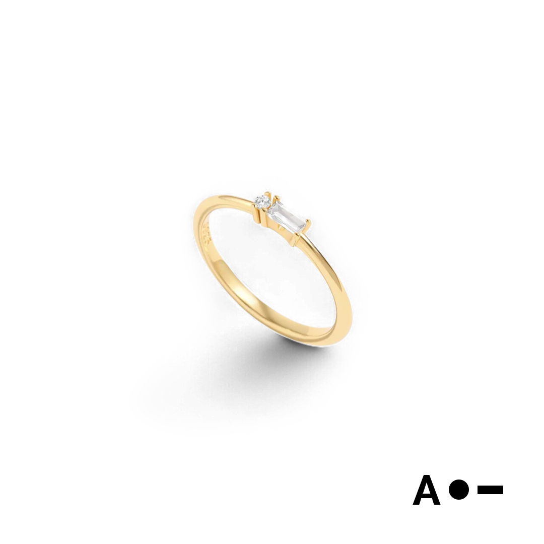 Dainty Personalized Morse Code Ring