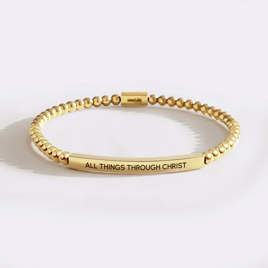 All Things Through Christ Beaded Inspire Bracelet