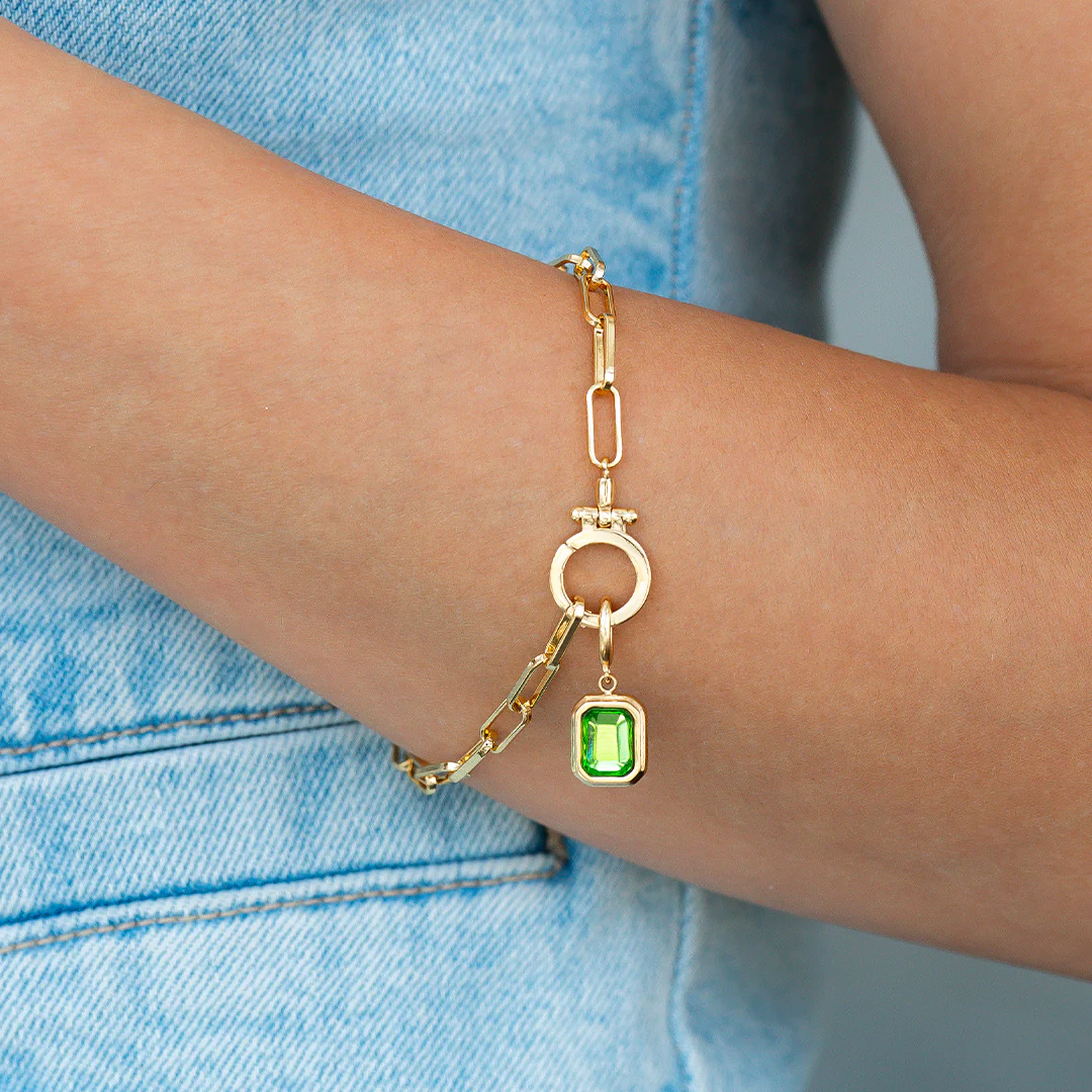 Baguette Birthstone Charm