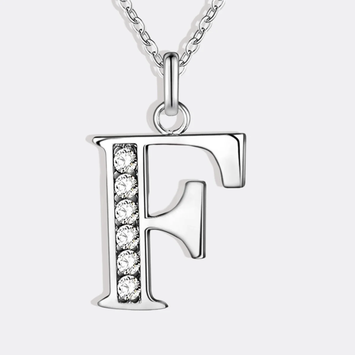 Crystal Accent Letter Satellite Necklace