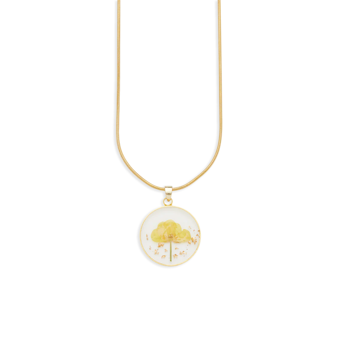Pressed Birth Flower Necklace