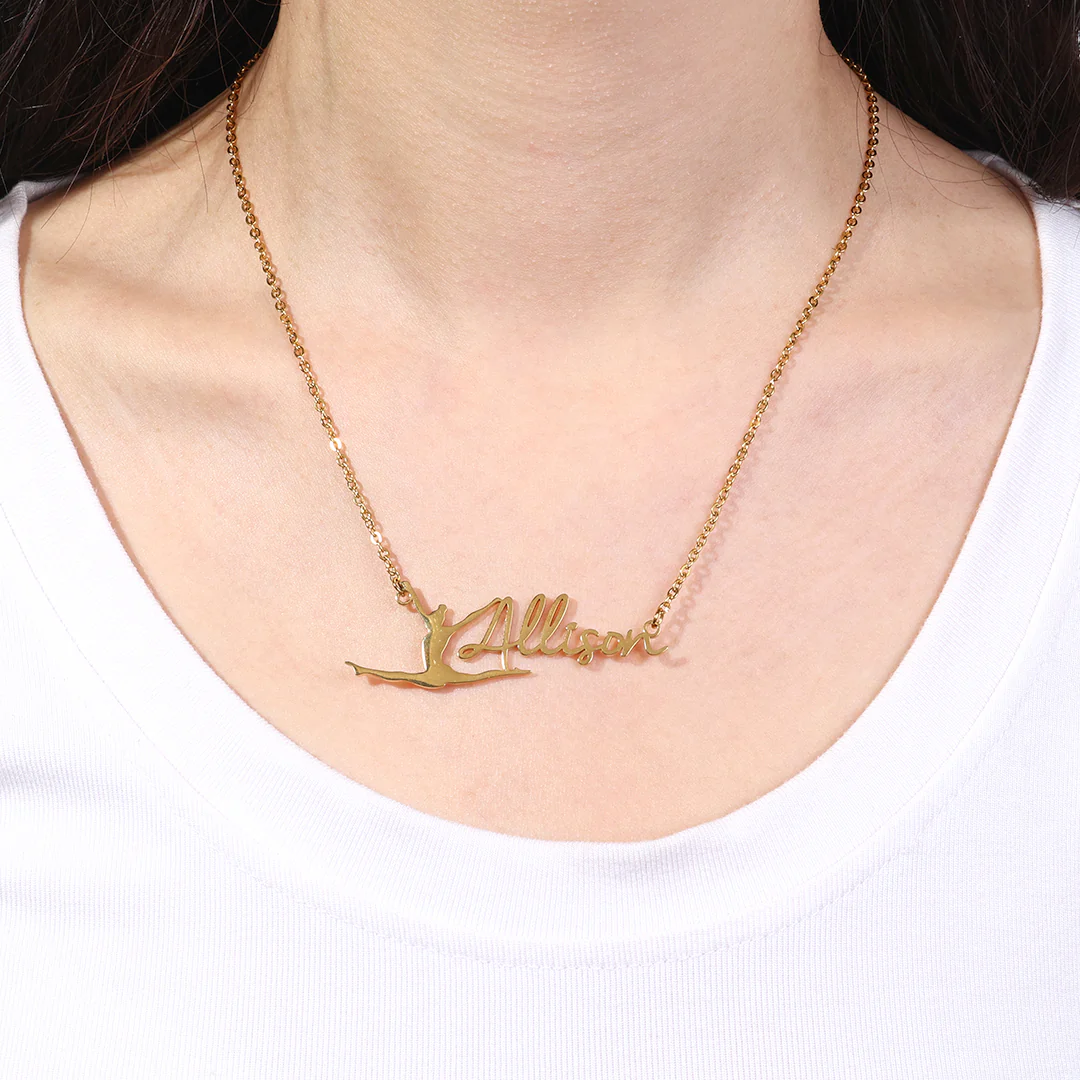 Custom Gymnast Name Pendant