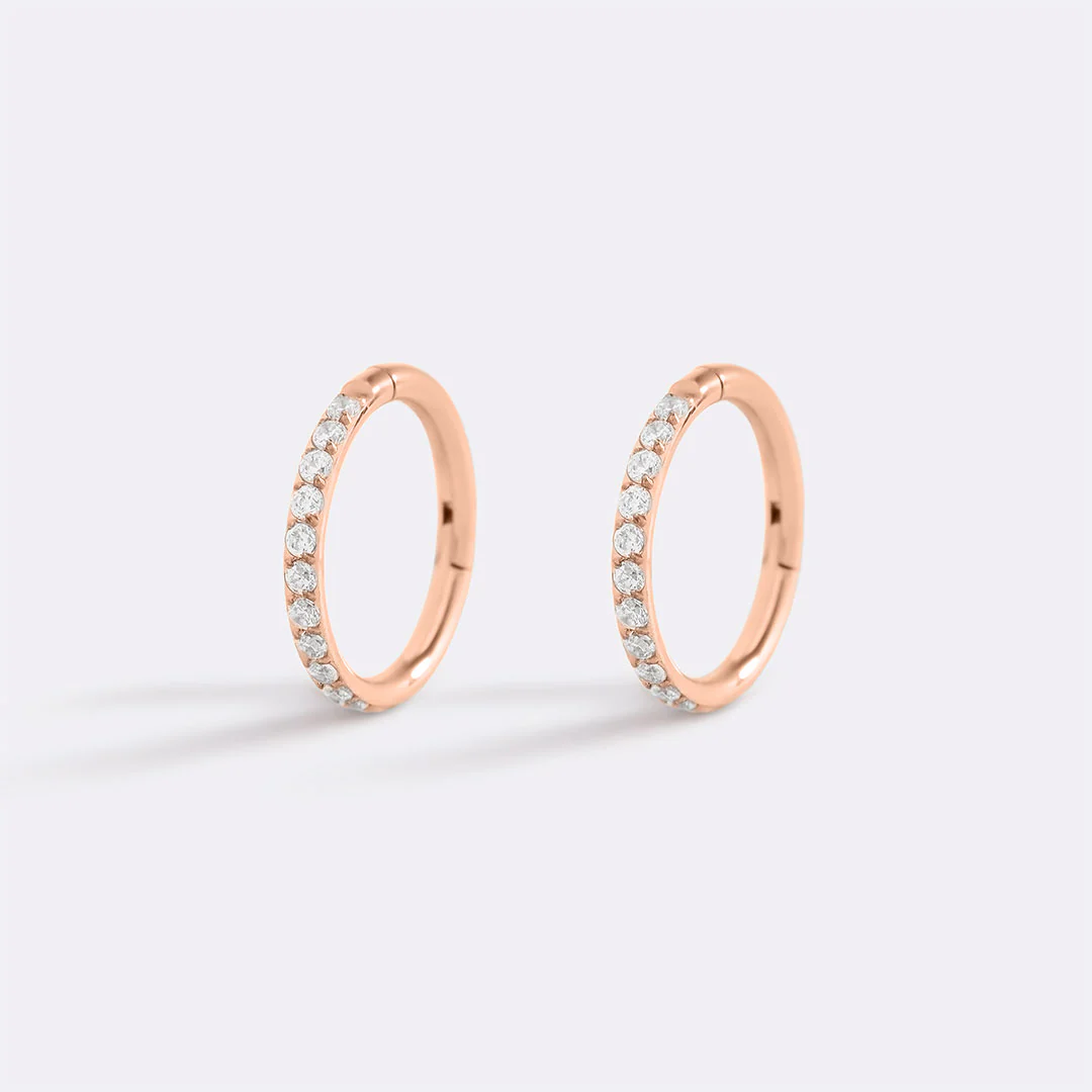 Eternity Crystal Cartilage Hoop Earrings | 16g