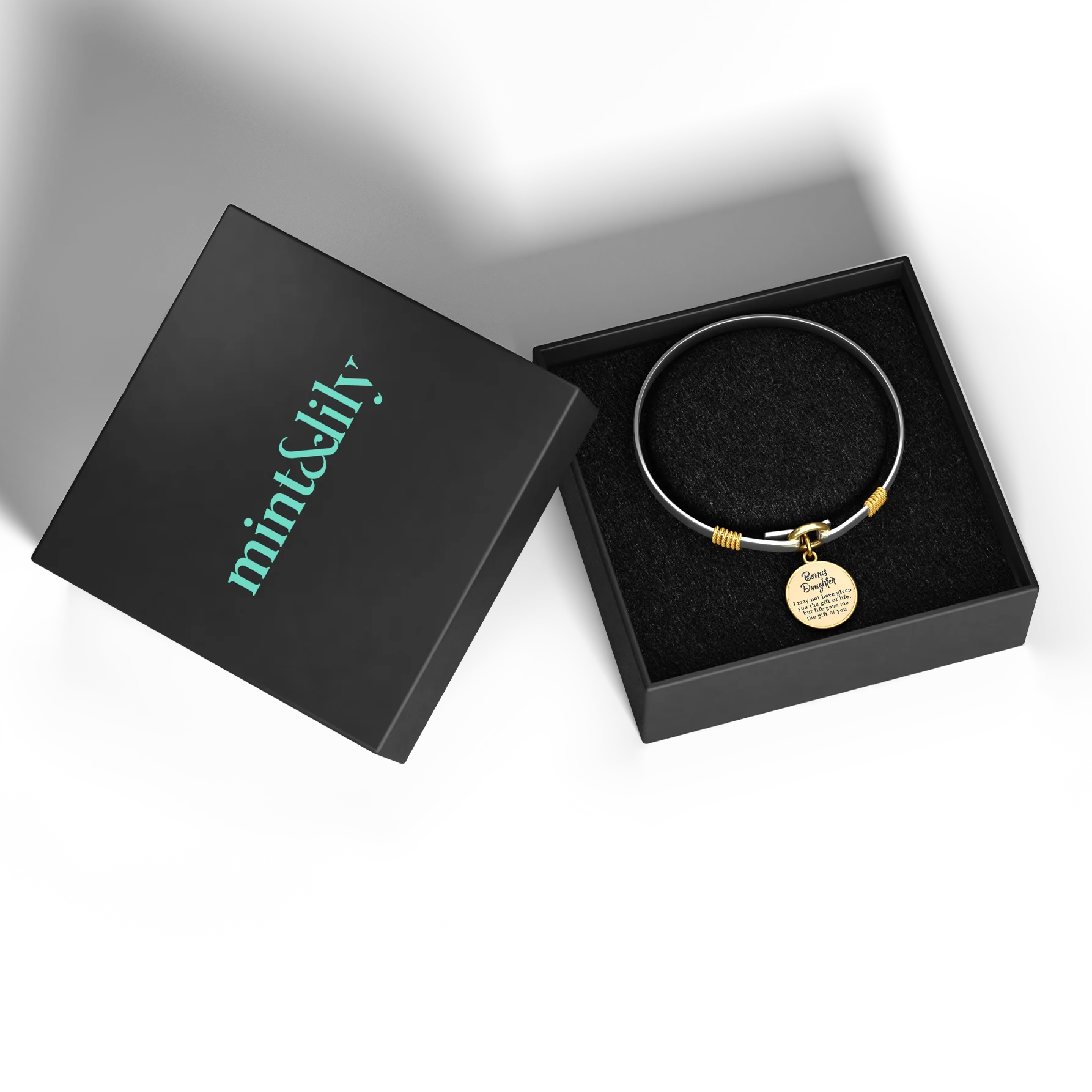 Bonus Daughter - Two-Tone Custom Charm Bracelet