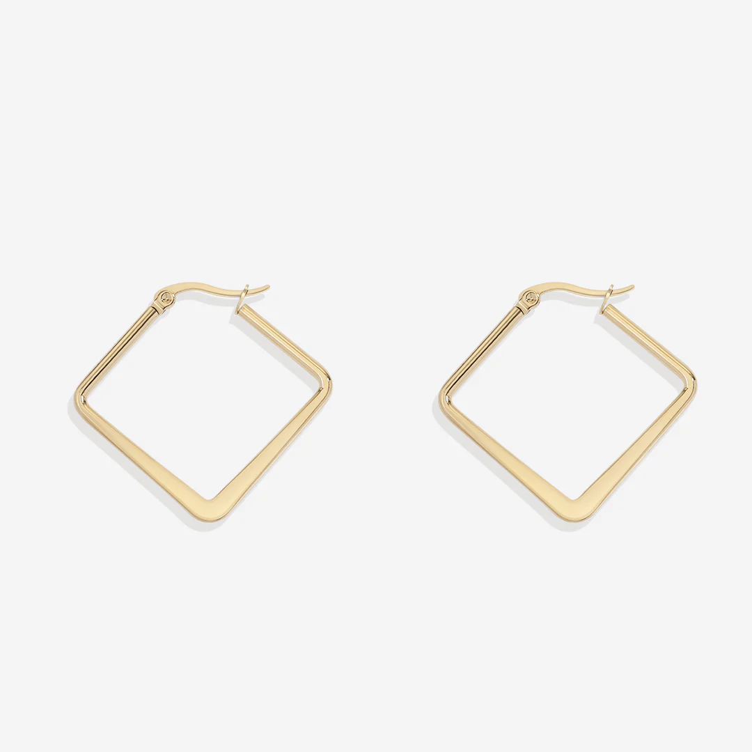 Geometric Girl Boss Hoop Earrings