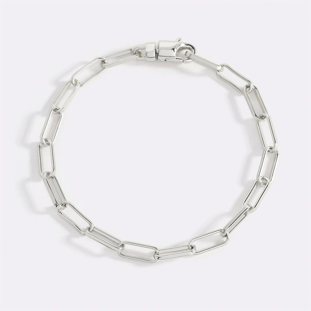 Open Link Paperclip Chain Bracelet