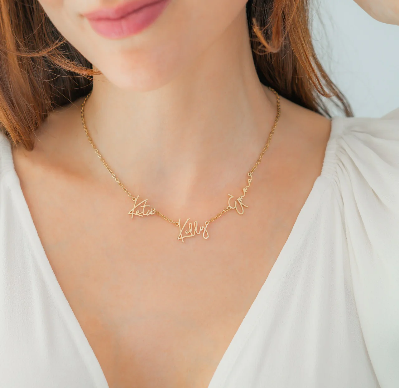 Monroe Triple Name Necklace