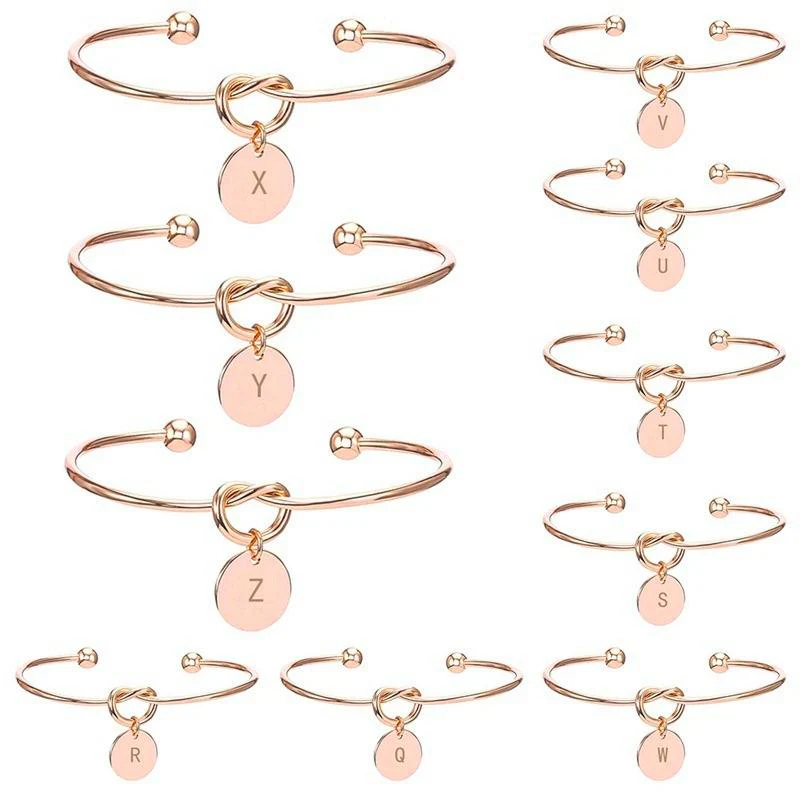 Personalized Tie the Knot Bracelet • Bridesmaid Gift Bracelet