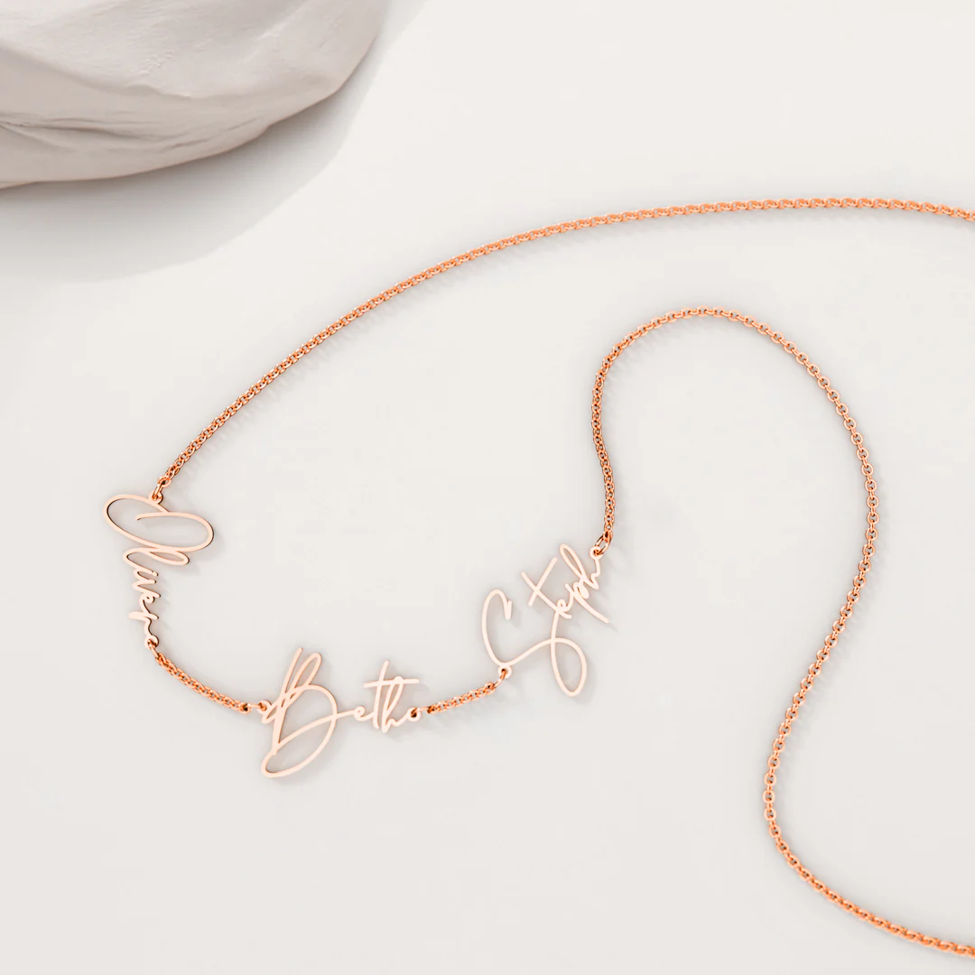 Monroe Triple Name Necklace