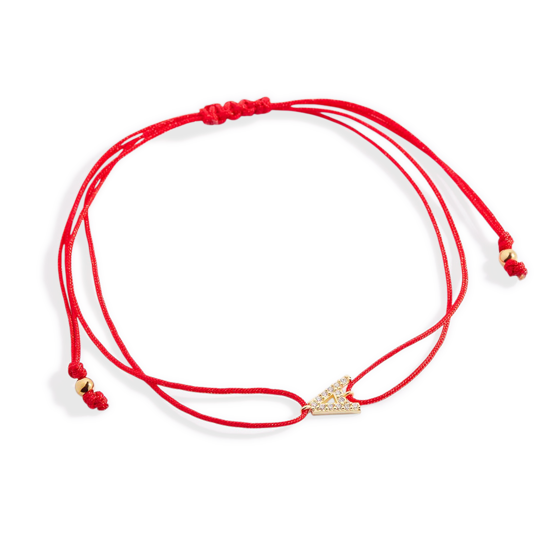 Initial String Adjustable Bracelet