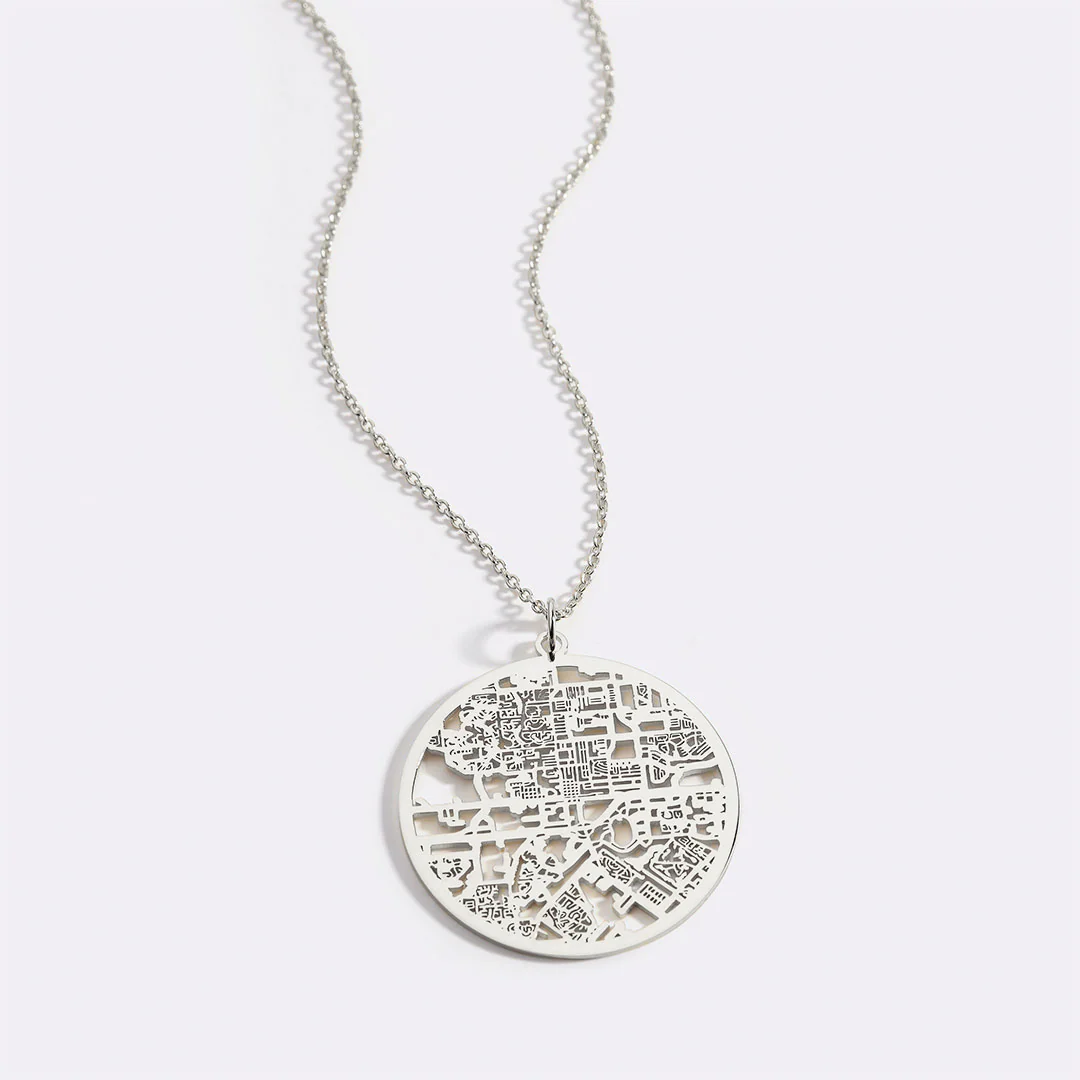 Custom Map Pendant Necklace