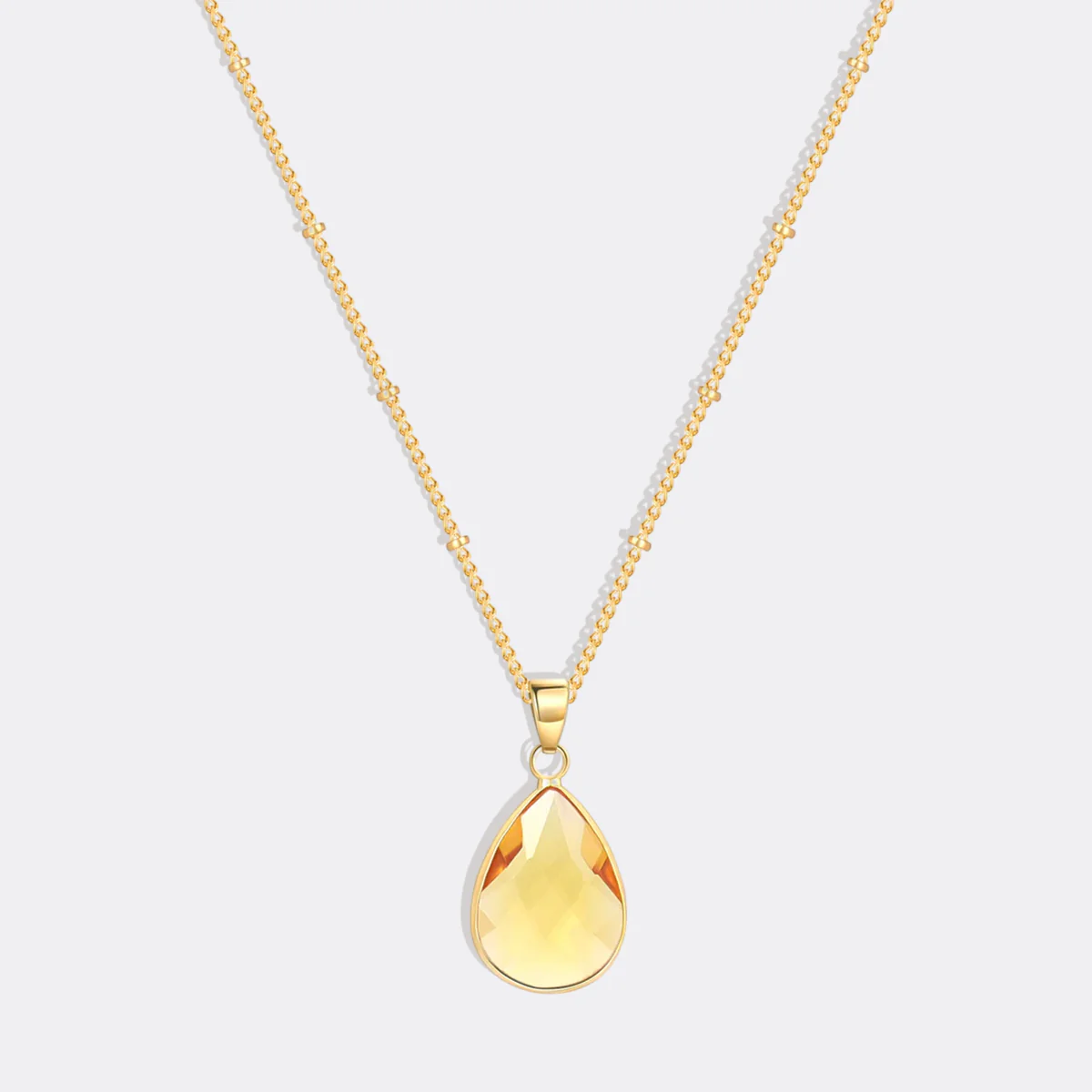 Birthstone Drop Pendant Necklace