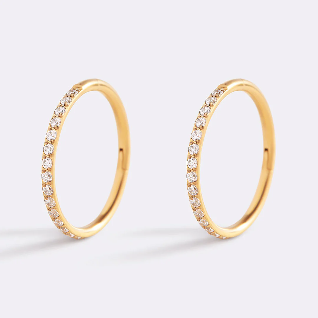 Eternity Crystal Cartilage Hoop Earrings | 16g