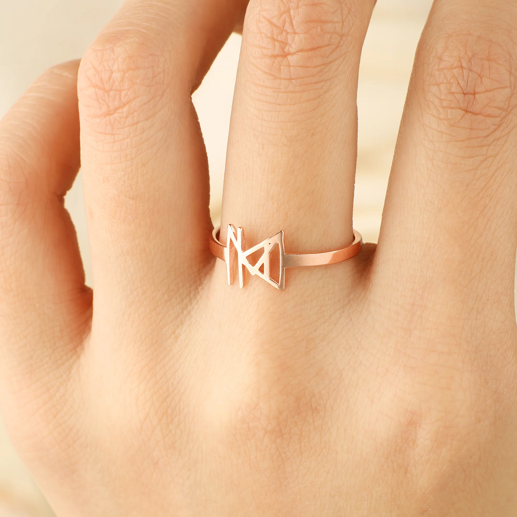 Monogram Name Ring