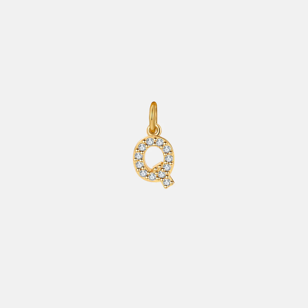 Dainty Pave Initial Charm