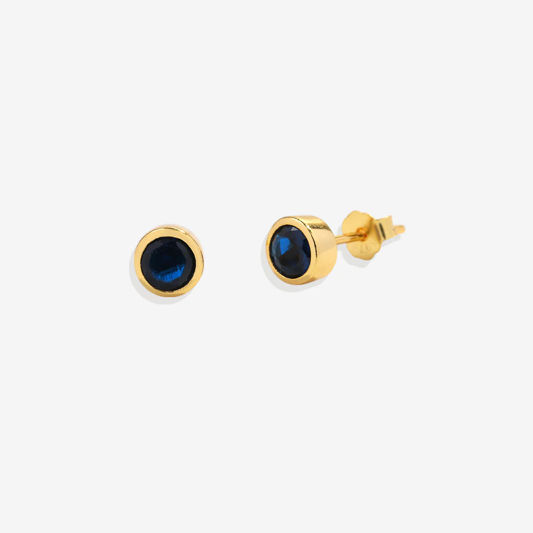 Birthstone Bezel Studs