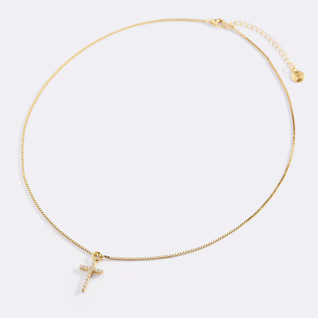 Pave Cross Necklace
