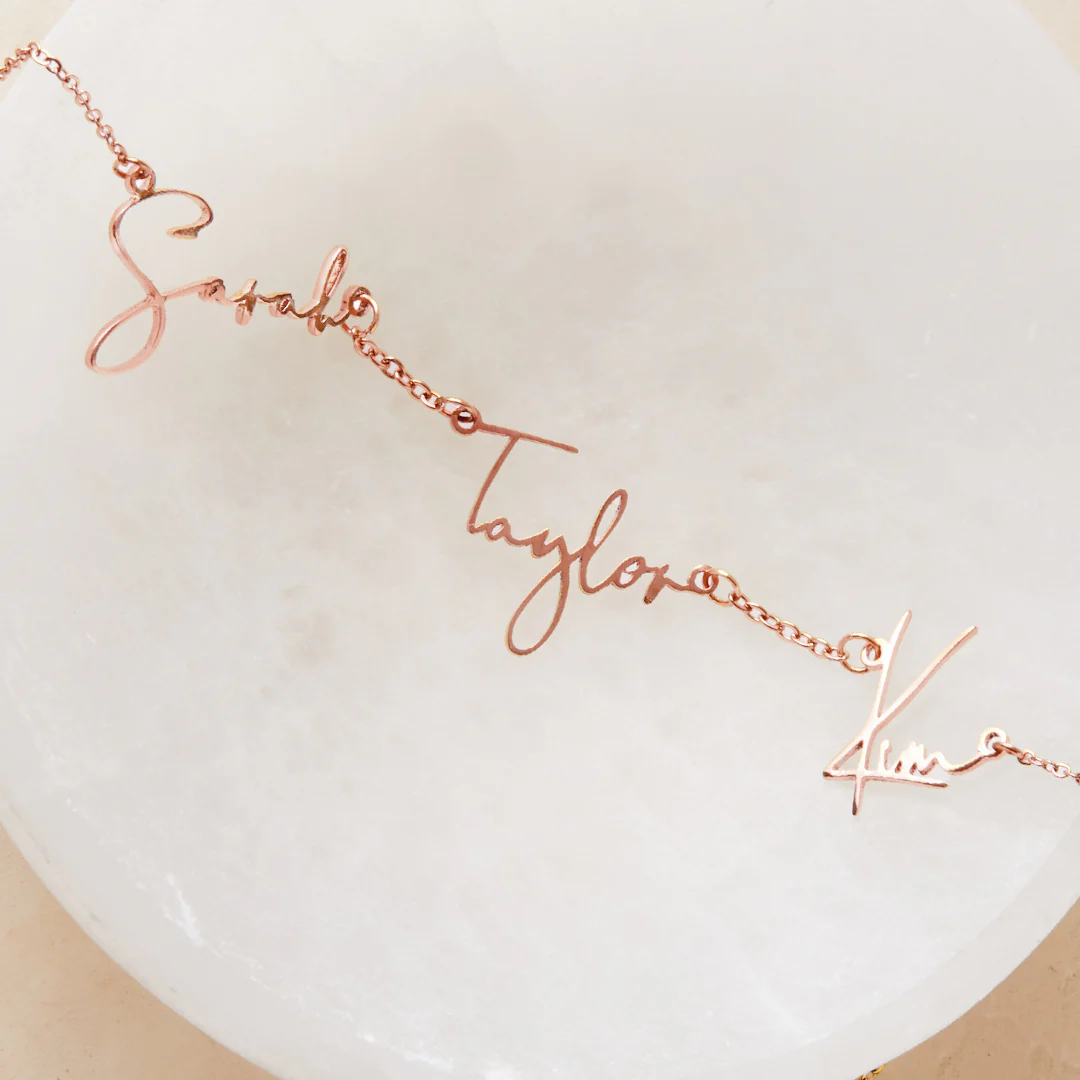 Monroe Triple Name Necklace