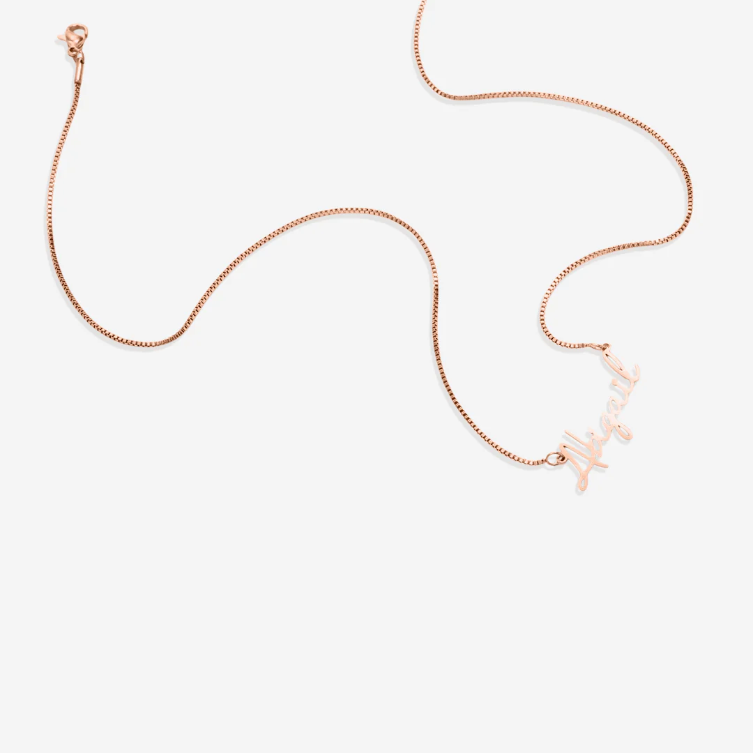 Fairy Name Necklace with Box Chain