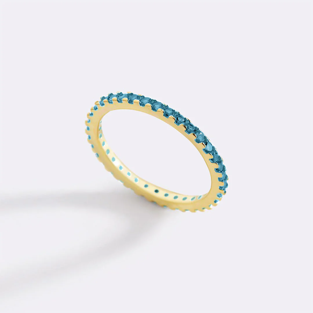 December Birthstone Eternity Stacking Ring